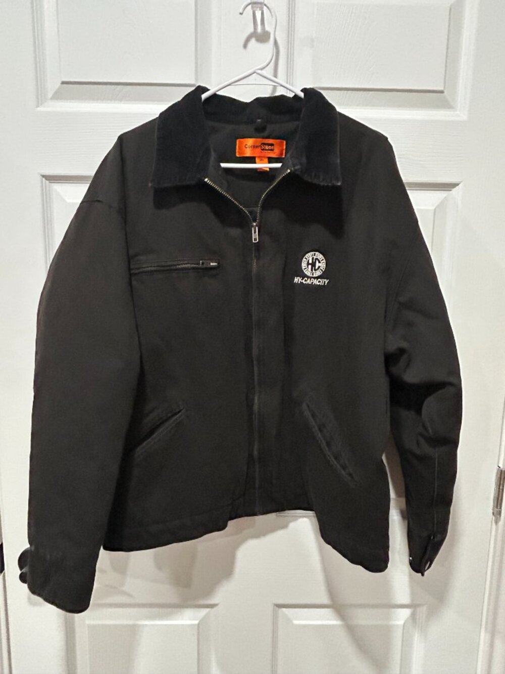 Cornerstone by Port Authority Men's Canvas Coat Size 2XL Black with logo